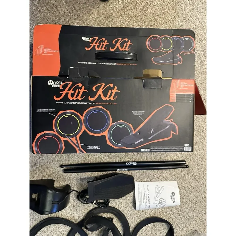 Rock Band Wired Drum Kit Accessory Blockhead Hit Kit Read Description